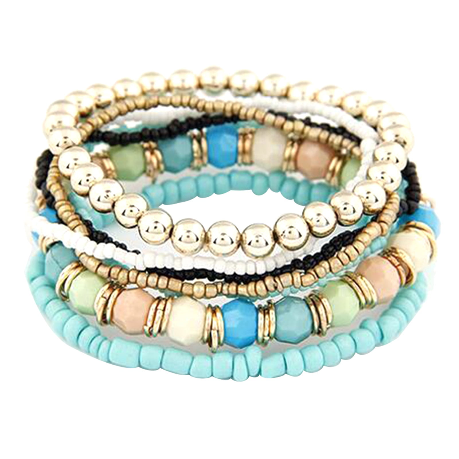 Buy Boho jewelry for women ISHVAKU boho bracelets for women stackable  colorful seed beaded bulk bracelets - for women & girls, fashionable  handmade boho bracelets - casual wear