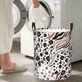 thumbnail image 7 of DouZhe Waterproof Collapsible Large Laundry Baskets, Mix Animal Fashion Texture Prints Circular Hamper with Handles, 7 of 7