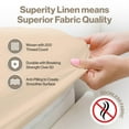 thumbnail image 3 of Superity Linen Twin Fitted Sheet Made from Cotton. Moisture Wicking Cotton Bed Sheet for Breathable, Dry, and Comfortable Night's Sleep. 200 Thread Count. (Cream), 3 of 10
