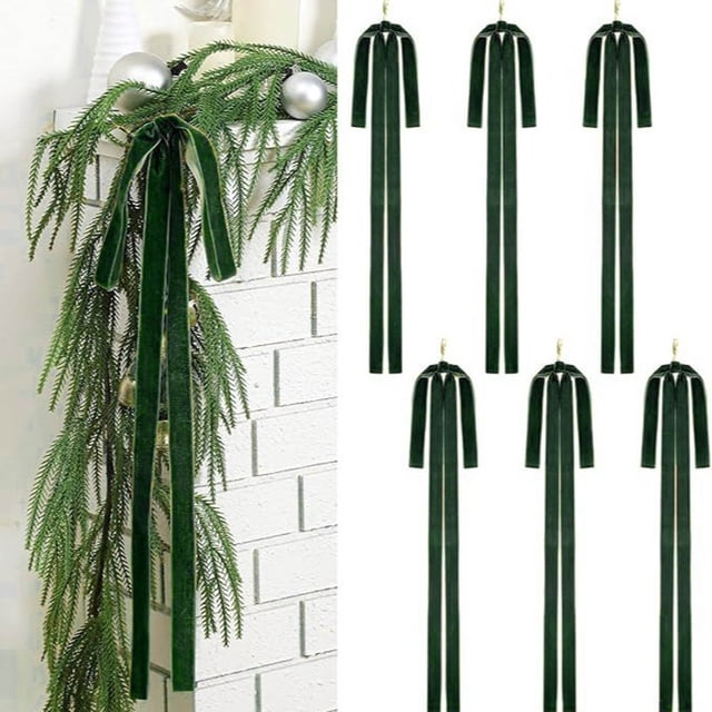 12 Adornos De Lazo De Terciopelo Extragrandes De 40 X 60 Cm Para Rbol De Navidad, Terciopelo, 16 X 24 Pulgadas, Diseo De Lazo, Rojo, Para Decoracin Navidea Del Hogar, Para Adornos, UKHBMC