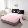 thumbnail image 5 of Manfei Cute Girls Bowknot Bowtie Twin Bedding Sets 7-Piece, Monogrammed Bedding Comforter Set, Personalized Letter O Sheet Sets, Lightweight Bedroom Decor, 5 of 6