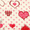 Red, variant on Cotton Flannel POLKA DOTS HEARTS RED Fabric / 45" Wide / Sold by the Yard