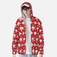 thumbnail image 2 of Saiise Cute Baseball Pattern Sun Protection Hoodie for Men and Women, Lightweight Quick-Dry Windproof with Hood and Zip-X-Large, 2 of 7