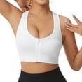 thumbnail image 4 of Fengactive Women's Zipper Front Closure Sports Bra Racerback Mesh Supportive Breathable Yoga Bras, 4 of 4