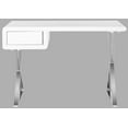 thumbnail image 3 of SAFAVIEH Hanover Modern Glam Desk with Pull-Out Drawer, White, 3 of 5