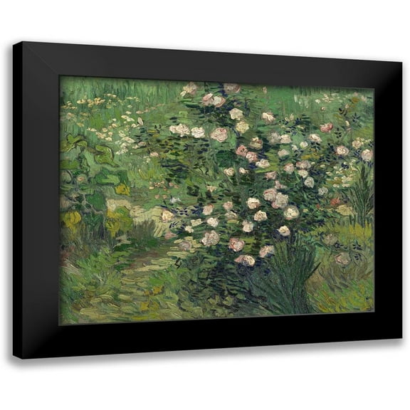 van Gogh, Vincent 14x12 Black Modern Framed Museum Art Print Titled - Roses