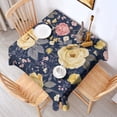 thumbnail image 2 of Pioneer Flower Floral Print Pattern Square Tablecloth,Waterproof Square Table Cover,Wipeable Spillproof Washable Table Cover for Home Kitchen Party Decor 60"x60"(152x152cm), 2 of 6