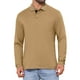 thumbnail image 1 of INSPIRE CHIC Camiseta Polo de Golf para Hombre con Botones Contrastantes, Cuello, Bolsillo y Mangas Largas 2XL Caqui, 1 of 6