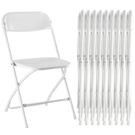 JOINSUN 10-Piece Folding Chair Set with Non-Slip Feet  330 lbs. Weight Capacity  for Home and Office Use  for Indoor and Outdoor Activities  White