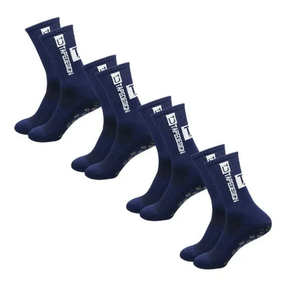LNGOOR 4 Pairs Soccer Socks Sports Grip Socks Anti-slip Basketball Spot Rubber Anti-slip Cotton Soccer Socks