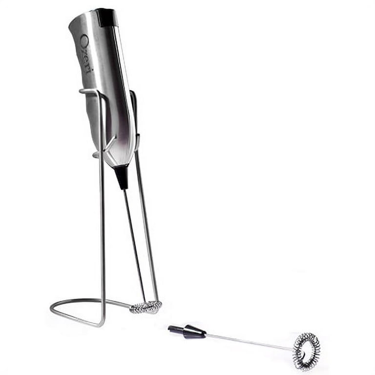 Ozeri Deluxe Milk Frother and 12 oz Frothing Pitcher in Stainless Steel,  with Extra Whisk Attachment 