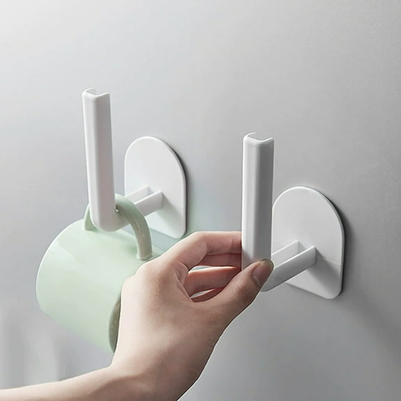Bxaolu Paper Towel Holder Under Cabinet Wall Mount for Kitchen Paper Towel, Self-Adhesive Paper Towel Bar, Paper Towel Rack, 2Pack Plastic 5.12 inch