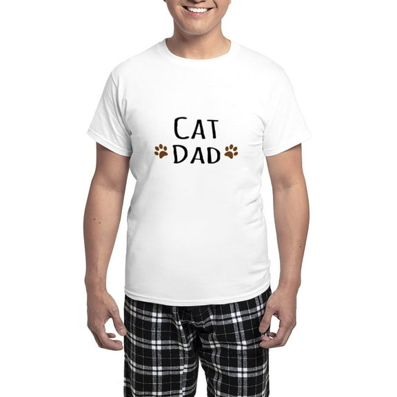 CafePress - Cat Dad Pajamas - Men's Light Loose Fit Cotton Pajama Set