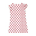 thumbnail image 6 of Hduncf Flutter Sleeve Dress for Girls Summer Casual Sundress Cute Heart Print Tank Dresses Kids Dress White 9 Years, 6 of 8
