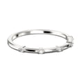 thumbnail image 3 of 0.10ct Round Diamond Moissanite 10k White Gold Wedding Band, 3 of 4