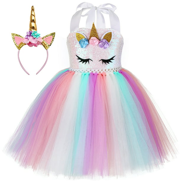 walmart.com | Tutu Dreams Easter Unicorn Tutu Dress for Girls 1-10 Year Old