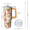 thumbnail image 2 of 30oz Christmas Tree Tumbler with Lid and Straw, Stainless Steel Cup with Handle Plaid Travel Mug, Christmas Presents, 2 of 5