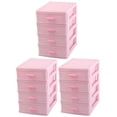 thumbnail image 1 of Unique Bargains Plastic 4 Layers Jewelry Sundries Storage Cabinet Container Case Box Pink 3pcs, 1 of 1