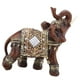 thumbnail image 4 of Lucky Feng Shui Wood Grain Elephant Statue Sculpture Wealth Figurine Gift Home Decoration (L), 4 of 5