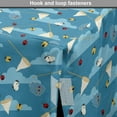 thumbnail image 4 of Blue Sky Dog Crate Cover, Ladybird Clouds Butterflies Jar Catching Hunting Animal Motifs Pattern, Easy to Use Pet Kennel Cover for Dogs, 35" x 23" x 27", Sea Blue and Eggshell, by Ambesonne, 4 of 6