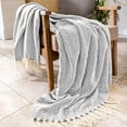 thumbnail image 6 of Audley Chevron Herringbone Couch Throw Blanket - 100% Cotton, 6 of 17