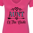 thumbnail image 4 of Inktastic Aunt of the Bride Wedding Party Women's V-Neck T-Shirt, 4 of 5