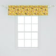 thumbnail image 2 of Ambesonne Spring Valance Pack of 2, Apples and Blooms Garden, 54"X12", Mustard Apricot and Emerald, 2 of 3