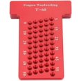 thumbnail image 2 of Crossed Gauge, Scribing Ruler T Type Woodworking Scriber Aluminum Alloy Hole Punch Carpenter Scribing Tool (Red), 2 of 5