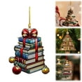 thumbnail image 2 of Christmas Tree Book Ornament 2024 Christmas Book Tree Ornament Book Ornament for Christmas Tree Book Lover Christmas Ornaments for Book Lovers Book Reader Librarian, 2 of 8