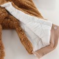 thumbnail image 5 of Baby Boy Girls Winter Warm Rompers Unisex Newborn Fleece Outfits Bodysuits Toddler Baby Boys Girls Color Plush Cute Bear Ears Winter Thick Keep Warm Jumpsuit Romper Brown Months, 5 of 7
