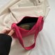 thumbnail image 2 of Bolsa Para Las Axilas Bolso para axilas de media luna para mujer, bolso informal de pana para bolas de masa hervida (rosa roja) Likrtyny Para Estrenar, 2 of 9