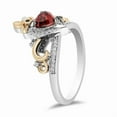 thumbnail image 3 of Evil Queen Ring – Red Heart Garnet & Diamond Wedding Ring in 925 Sterling Silver | Handcrafted Halloween Jewelry for Wome, 3 of 4
