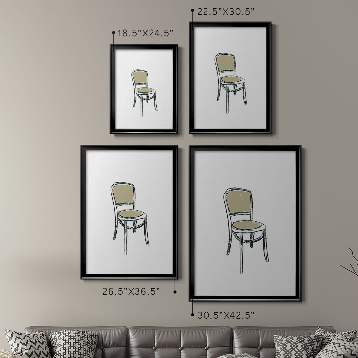Take a Seat XI Premium Framed Print, in Gold, Black, or Silver - Ready to Hang