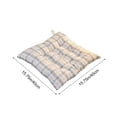 thumbnail image 3 of Yhmxh Cojín cuadrado a cuadros con lazos para silla, cojín grueso para exteriores con capitoné, almohada de suelo suave y transpirable, almohadilla antideslizante para silla de comedor, silla de of, 3 of 5