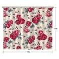 thumbnail image 5 of Pioneer Flower Floral Print Pattern Shower Curtain 84"x72" ,Bathroom Decorative Shower Curtains Set with 12 Hooks,Modern Waterproof Washable Shower Curtain, 5 of 6