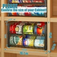 thumbnail image 4 of X-COSRACK Stackable Can Rack Organizer for Pantry, 3-Pack Adjustable Can Dispenser Holds Up to 90 Cans, Heavy Duty Metal Storage Holder for Canned Food & Soda Drinks, Black, 4 of 9