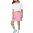 thumbnail image 2 of KAUOD Girls Athletic Skorts Tennis Skirt Elastic Waist Golf Workout Skirts Flowy Running School 𝗨niform Mini Skirt, 2 of 5
