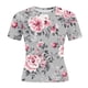 thumbnail image 5 of Xuyuer All-Match Fashion Floral Print Short Sleeve T-Shirt Women's Casual Charming Flower Pattern Tee With Round Neck Graphic Tees Women Tops, 5 of 7