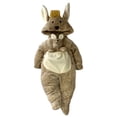 thumbnail image 1 of Mameluco con Gorro Bordado Kiss Canguro con Peluche Café Baby Kisses Mameluco1329, 1 of 4