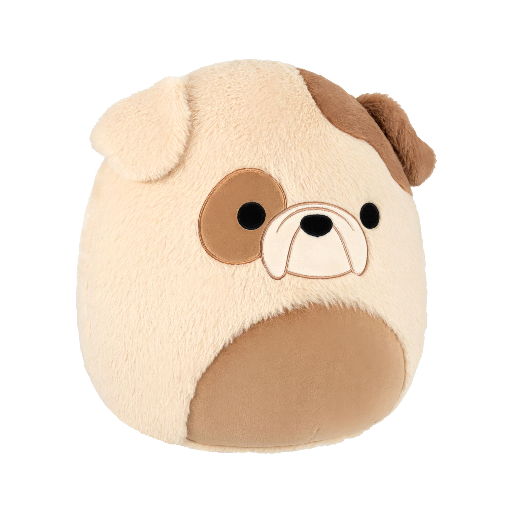 Squishmallows FuzzAMallow Official 16 inch Griz the Tan and Brown Spotted Bulldog - Child's Ultra Soft Plush Toy