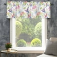 thumbnail image 4 of Hummingbird Flowers Valances for Windows Spring Watercolor Colorful Flower Rod Pocket Curtain Valance Window Treatment Short Curtains for Kitchen Living Room, 60"x14", 4 of 9