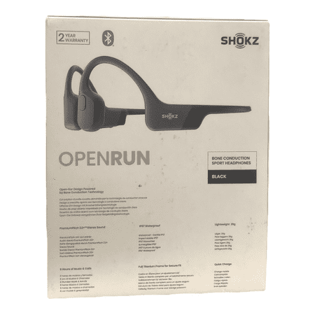 Shokz - OpenRun Bone Conduction Open-Ear Endurance Headphones - Black