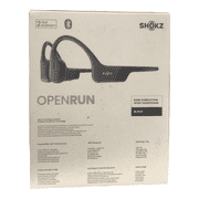 Shokz OpenRun Bone Conduction Waterproof Bluetooth Headphones for Sports, Black