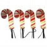 Holiday Time Candy Cane Lighted Lawn Stakes, 4 Piece Set