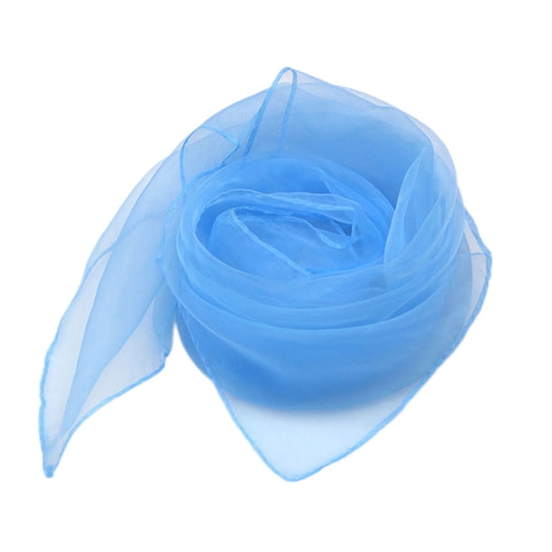 Minnieouse Bufanda cuadrada Pañuelo de gasa Accesorio sedoso para representaciones teatrales Azul claro Type3 NO3 Minnieouse AP009497-07
