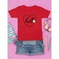 thumbnail image 3 of Hello Heart W Daisy T-Shirt Juniors -Image by Shutterstock,  x-Small, 3 of 4