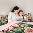 thumbnail image 5 of Homewish Chic Flowers 3-Piece Full Size Comforter Sets For Kids Teens Adults,Kawaii Floral Blossoms Bedding Comforter Set,Spring Garden Lightweight Bedding Sets,Ultra Soft Home Decor,Reversible, 5 of 8