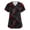 Red, variant on Halloween Black Scrubs for Women Halloween Shirt Fun Nurse Uniforms Short Sleeve V Neck Scrub Shirts Funny Pumpkins Printed Nurse Uniforms Watermelon Red 3XL
