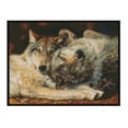 thumbnail image 2 of Lobo animal Kits de bordado de punto de cruz 14CT Estampado Trabajo hecho a mano Imagen Artesanía Hugtrwg  Para estrenar, 2 of 9