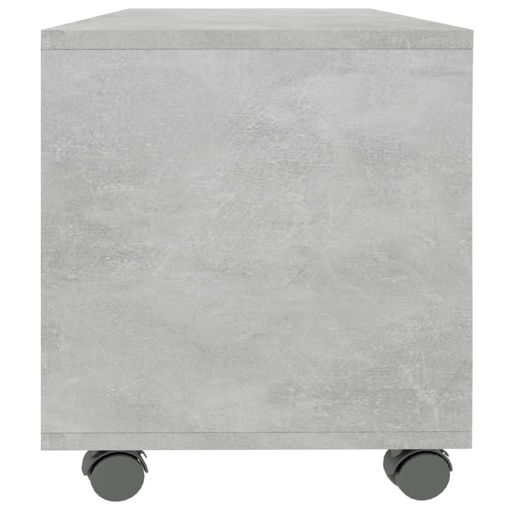 Kepooman 35" Modern Rolling TV Stand Cabinet with Castors for Living Room, Light Gray
